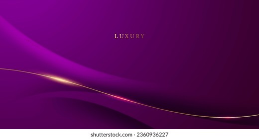 purple abstract background with luxury golden elements vector illustration