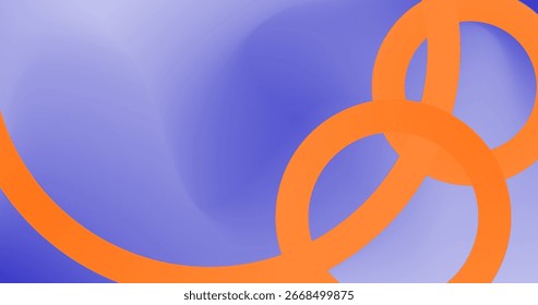 Lila Abstrakter Hintergrund mit orangefarbenen Kreisen Farbverlauf-Design