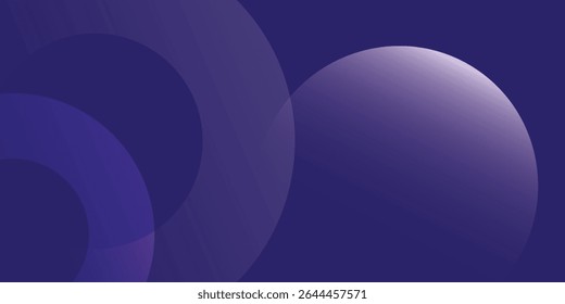 Purple abstract background. Overlapping circles create dynamic visual effect. Smooth gradients, modern design. Minimalist aesthetic, vibrant colors.