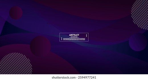 Purple abstract background paper cut with dynamic color waves in the background. Geometric wave shape pattern. Vector eps10
