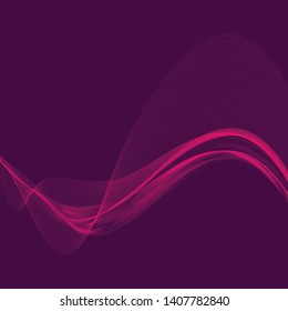 Purple abstract background, pink wavy smoke