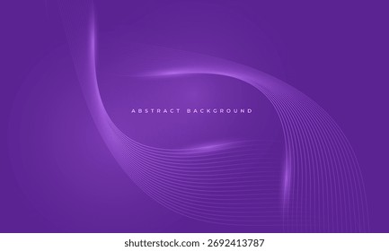 Fondo abstracto púrpura con líneas onduladas suaves. Ilustración vectorial