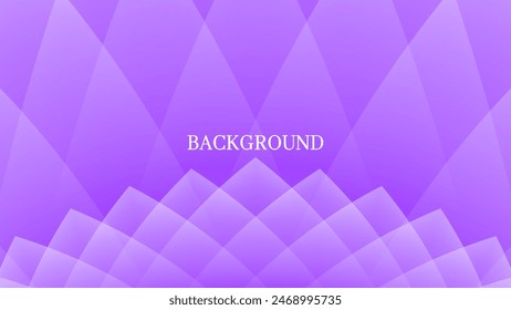 Purple abstract background with triangular and rhombic pattern, sunflower shape, romantic floral banner