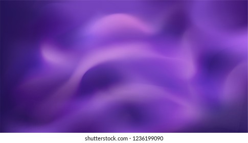 Purple abstract background vector color template with space waves illustration. Gradient pattern ready for print or website