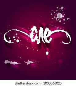 Purple abstract background. Vector paint stains.