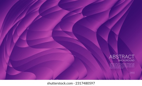 Fondo púrpura abstracto, gráfico ondulado, vector geométrico, textura mínima, fondo web, diseño de cubierta púrpura, plantilla de volante, pancarta, decoración de pared, papel pintado, diseño de fondo púrpura