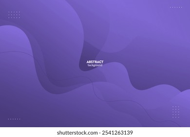 Fondo abstracto púrpura. Formas líquidas onduladas con patrones geométricos. Diseño de fondo púrpura. Concepto fresco y moderno. Eps10