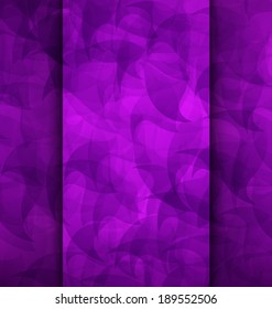 Purple abstract background with wavy shapes.  