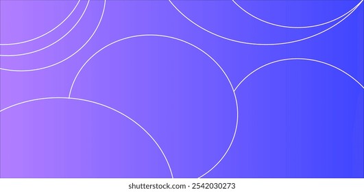 violetter abstrakter Hintergrund mit weißen Linien, Kreisdesign