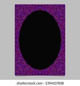 Purple abstract botanical pattern brochure frame template background - vector stationery graphic design