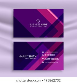 Purple Abstract Business Card Template