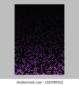 Purple abstract circle pattern brochure background - vector stationery template design