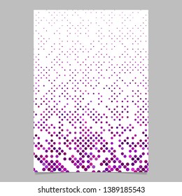 Purple abstract circle pattern brochure background - vector stationery template design
