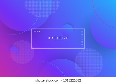 PURPLE, Abstract cool background. Circle shape, wavy, dynamic background, gradient color, flowing shapes. Blur banner design,. Usable for landing page. Trendy and modern background color.