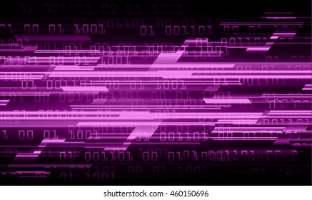 purple abstract cyber future technology concept background, illustration, circuit, binary code. vector. move motion speed

