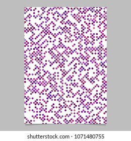 Purple abstract dot pattern brochure background - vector stationery template design