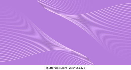 Purple abstract flowing wave lines vector background, modern smooth curves minimal technology design - Powered by Shutterstock - Get 15% off with code: PIKWIZARD15