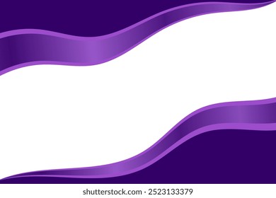 Purple abstract fluid eye catching gradient style wavy bg design in white background with curve lines