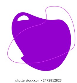 Purple Abstract Fluid Line Design