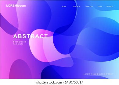 PURPLE, Abstract fluid shape, wavy, dynamic background, gradient color, flowing shapes. Gradient fluid composition with trendy color. Usable for landing page. Modern vector template.