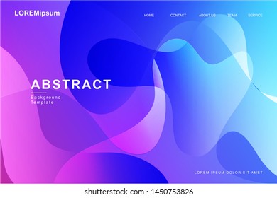 PURPLE, Abstract fluid shape, wavy, dynamic background, gradient color, flowing shapes. Gradient fluid composition with trendy color. Usable for landing page. Modern vector template.