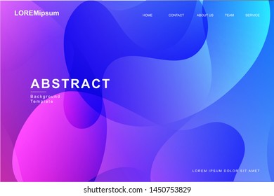 PURPLE, Abstract fluid shape, wavy, dynamic background, gradient color, flowing shapes. Gradient fluid composition with trendy color. Usable for landing page. Modern vector template.