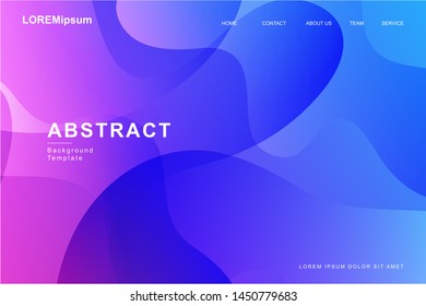 PURPLE, Abstract fluid shape, wavy, dynamic background, gradient color, flowing shapes. Gradient fluid composition with trendy color. Usable for landing page. Modern vector template.