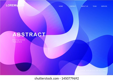 PURPLE, Abstract fluid shape, wavy, dynamic background, gradient color, flowing shapes. Gradient fluid composition with trendy color. Usable for landing page. Modern vector template.