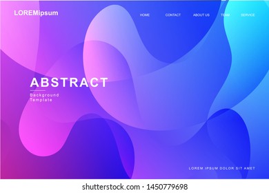 PURPLE, Abstract fluid shape, wavy, dynamic background, gradient color, flowing shapes. Gradient fluid composition with trendy color. Usable for landing page. Modern vector template.