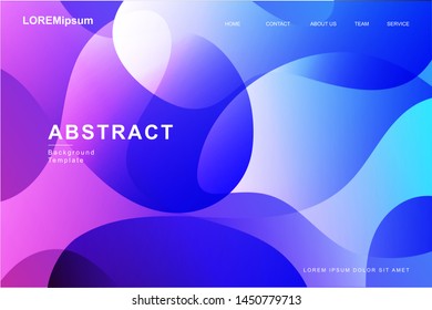 PURPLE, Abstract fluid shape, wavy, dynamic background, gradient color, flowing shapes. Gradient fluid composition with trendy color. Usable for landing page. Modern vector template.