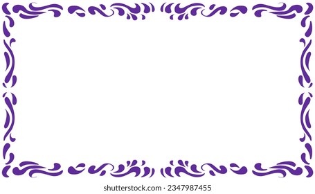 Purple abstract framed background illustration. Perfect for wallpaper frames, book covers, invitations, greeting cards, websites