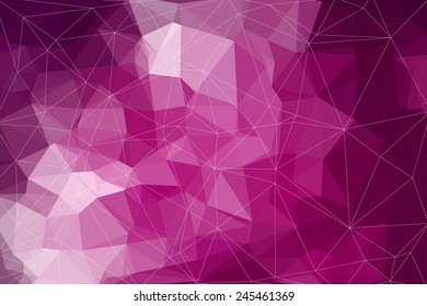 Purple abstract geometric background consisting of colored triangles.