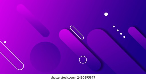 Purple abstract geometric background. Dynamic shapes composition. Vector illustration