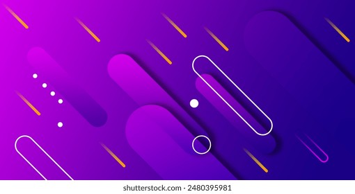 Purple abstract geometric background. Dynamic shapes composition. Vector illustration