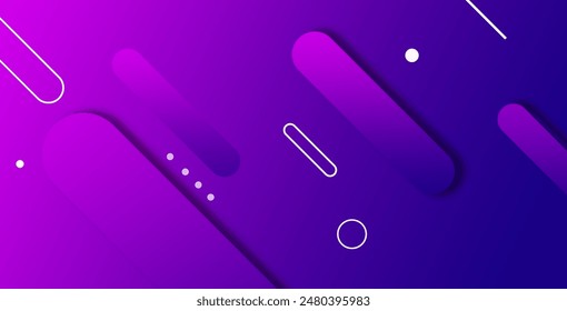 Purple abstract geometric background. Dynamic shapes composition. Vector illustration