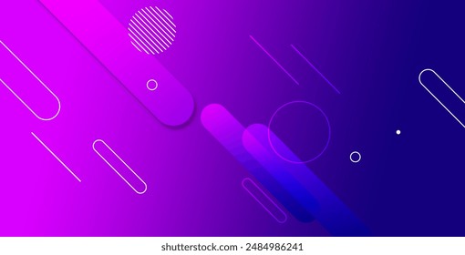 Fondo geométrico abstracto púrpura. Composición de Formas dinámicas. Ilustración vectorial