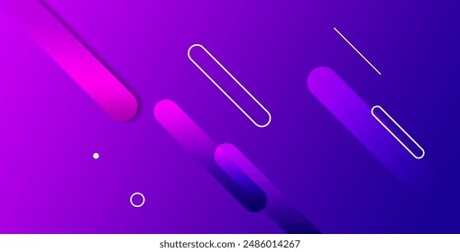 Purple abstract geometric background. Dynamic shapes composition. Vector illustration