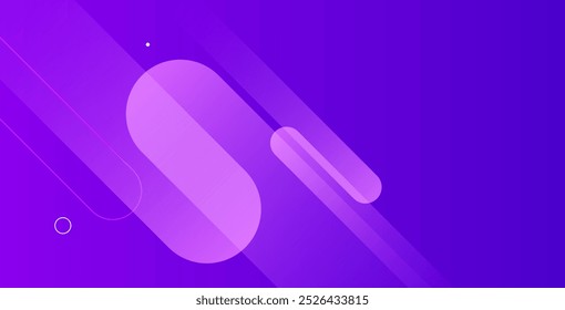 Fundo geométrico abstrato roxo. Composição de formas dinâmicas. Ilustração vetorial