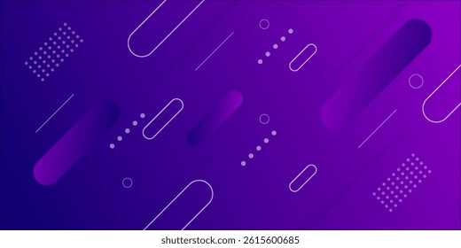 Purple abstract geometric background. Dynamic shapes composition. Vector illustration