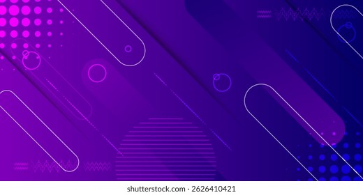 Purple abstract geometric background. Dynamic shapes composition. modern Vector illustration