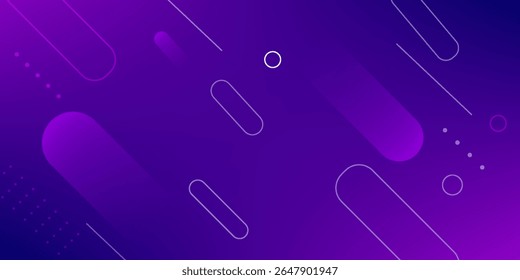Purple abstract geometric background. Dynamic shapes composition. Vector illustration