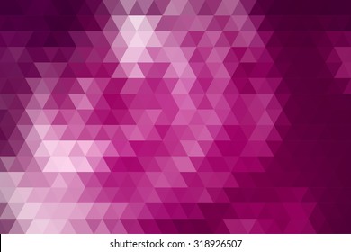 Purple abstract geometric background formed with triangles in rows.