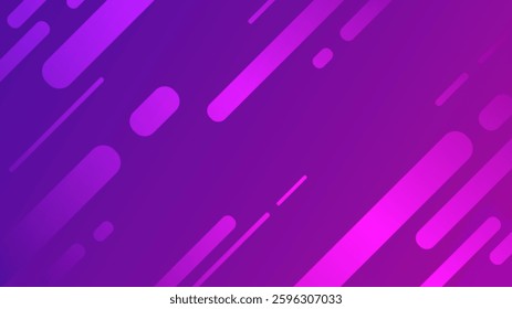Purple abstract geometric shapes design element background. Gradient purple tones with modern diagonal lines and rounded geometric forms