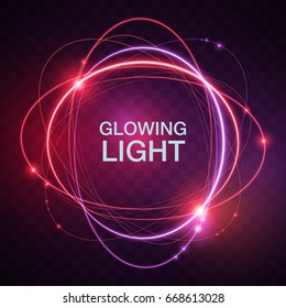 Purple Abstract glowing line