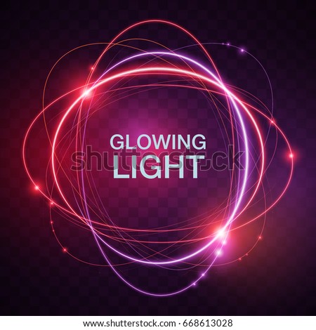Purple Abstract glowing line