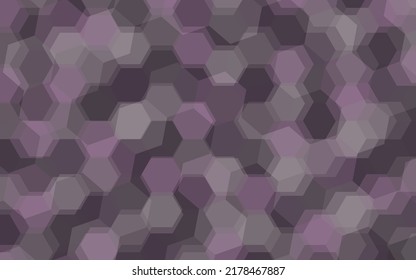 Fondo de gradiente púrpura abstracto con hexágonos. Ilustración vectorial.