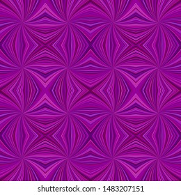 Purple abstract hypnotic seamless striped swirl pattern background design - vector graphic from curved rays