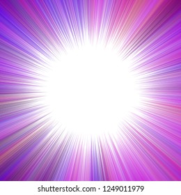 Purple abstract hypnotic star burst background with blank space in the center