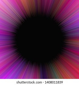 Purple abstract hypnotic starburst background design - vector explosive graphic with blank space in the middle