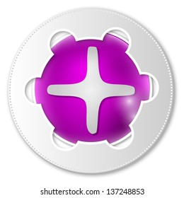 purple abstract icon